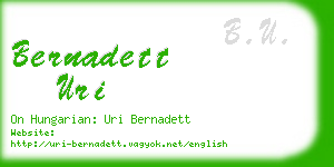 bernadett uri business card